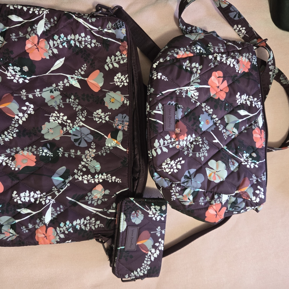 Vera Bradley Floral Quilted Women's Bag Set